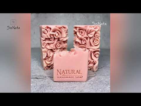 Видео: Мыло с нуля | Натуральное шёлковое мыло "Розочки из ревеня" 🌹 ХС | SoNata