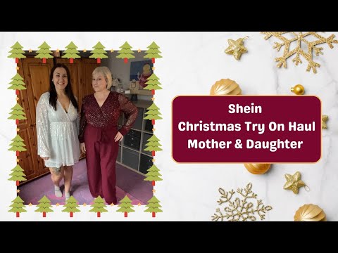 Видео: Рождественские наряды Shein: примерка — Большие размеры — Мать и дочь