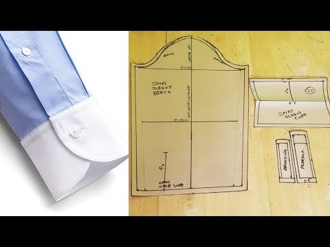 Видео: Как сделать рукав рубашки | Выкройка | Рукав рубашки | Выкройка для начинающих