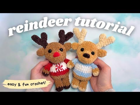 Видео: Как связать крючком милого оленя | Весёлый и простой урок по амигуруми 🦌