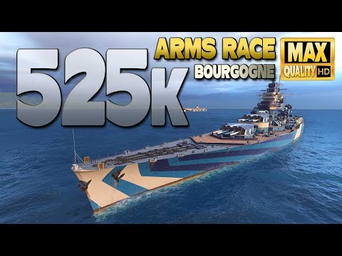 Видео: Линкор Бургонь: 525к в гонке вооружений - World of Warships