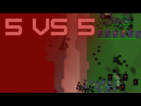 Видео: Битва 5 vs 5 | Rusted Warfare - RTS