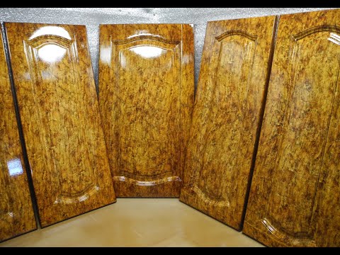 Видео: Аквапринт на дверки кухонного гарнитура