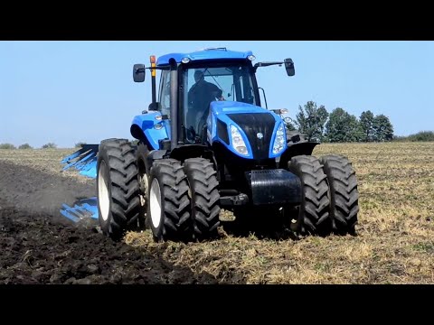 Видео: Вспашка в засуху! Плуг Lemken против Gaspardo / Трактор John Deere против New Holland