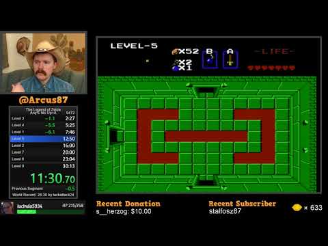 Видео: Legend of Zelda NES Speedrun в 29:44 от Arcus