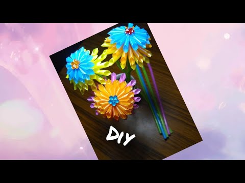 Видео: Цветя от сламки!Flowers from drinking straws! Как да си направим сами?