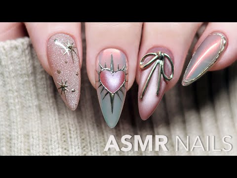 Видео: 🤎 Готические ногти Sweetheart ASMR | Пошаговый мастер-класс по ногтевому искусству 💆‍♀️ Расслабляюще