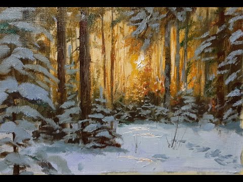 Видео: Рисуем сосновый лес.Мастер-классы Вугара Мамедова
