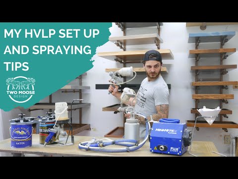 Видео: Моя установка для распыления и советы по использованию распылителя HVLP для деревообработки // Как