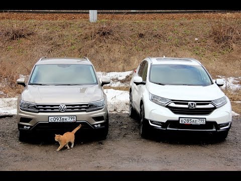 Видео: Хонда СРВ (Honda CR-V) - Тигуан (Tiguan): грязь и снег по колено