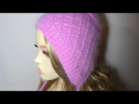 Видео: Чепчик спицами мастеркласс. 4