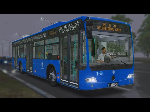 Видео: Mercedes-Benz Conecto на 1 маршруте в Южной Москве! Самый запутанный маршрут + информатор - OMSI 2