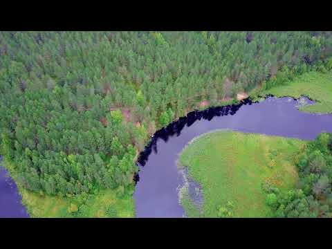 Видео: DJI Mavic, Селигер с воздуха, 09-2017  р Княжа