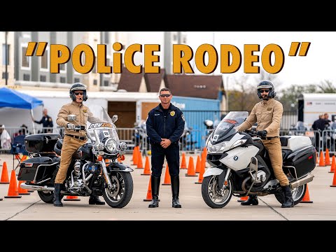 Видео: Соревнование полицейских мотоциклов! BMW R1200 RT-P против Harley-Davidson Road King | Common Tre...