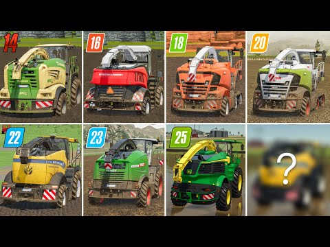 Видео: Fs14 против Fs16 против Fs18 против Fs20 против Fs22 против Fs23 против Fs25 | Кормоуборочный ком...