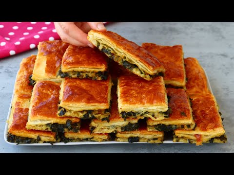 Видео: Это Бёрек, который продаётся в Турции в количестве 20 000 лотков в день!Смешайте молоко, воду и муку