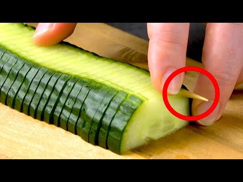 Видео: Вот что будет, если так проткнуть нарезанный огурец. Роскошно!