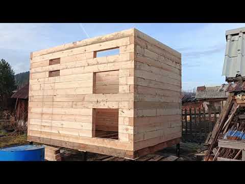 Видео: Строим баню 2.5х3.5 м под усадку с нуля. Технология, лайфхаки, процесс строительства 