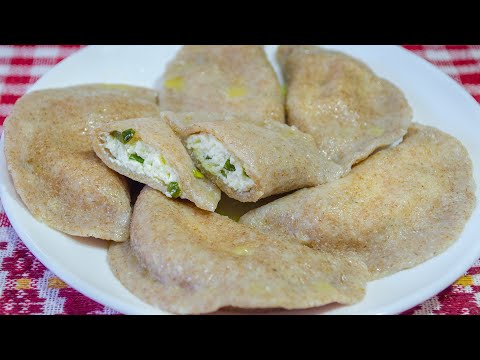 Видео: Еда для диабетика | Вареники из цельнозерновой муки с соленым творогом и зеленым луком.