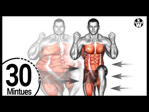 Видео: 30 минут! Сжигание жира стоя ➜ Жир тает невероятно быстро.
