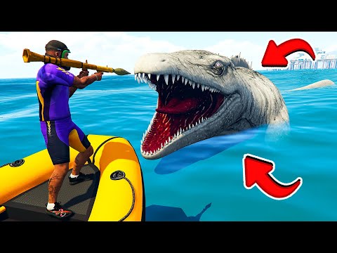 Видео: НАШЁЛ ОГРОМНОГО МОЗАЗАВРА ГТА 5 МОДЫ! ОХОТА НА ЧУДОВИЩ ОБЗОР МОДА В GTA 5! ИГРЫ ГТА ВИДЕО MODS