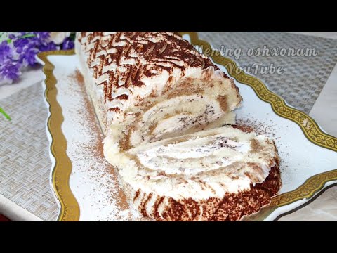 Видео: Вкусно Любого Торта! 😍 Получится у каждого! Рецепт Рулет с Кремом Тирамису
