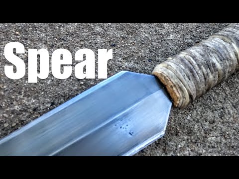 Видео: Изготовление копья в стиле зулусского иклва, ковка исторического примитивного оружия, кузнечное дело