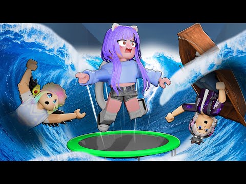 Видео: СПАСТИСЬ ОТ ЦУНАМИ! Roblox Tsunami Game