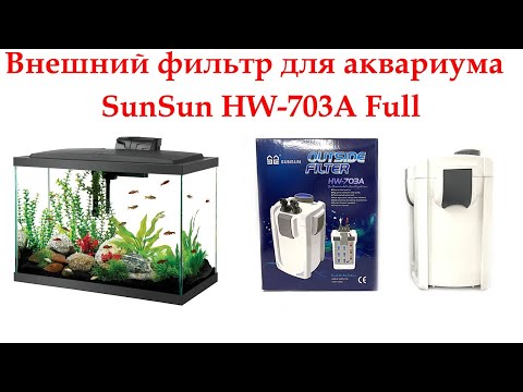 Видео: Фильтруем воду в аквариуме, Внешний фильтр SunSun HW-703А Full до 500 л