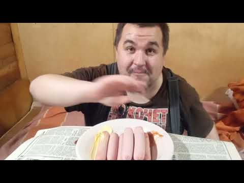 Видео: Обжор - сосиски (сколько влезет?)