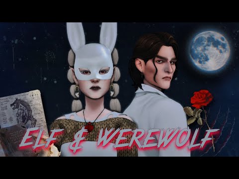 Видео: Эльфийка и Оборотень🐰🌹🐺| Волшебная деревушка 1.0 [The Sims 4 Spooky CAS Challenge]