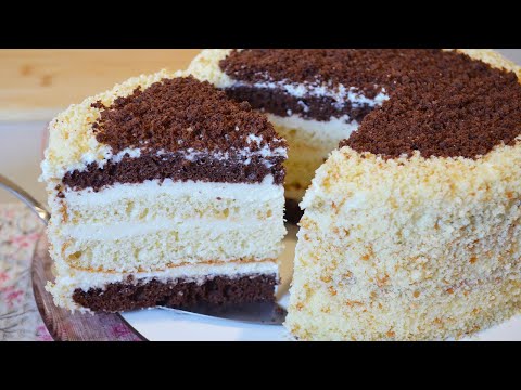 Видео: Торт "Дуэт" с пудинговым кремом🍰Десерт который просто тает во рту | Танюшина кухня