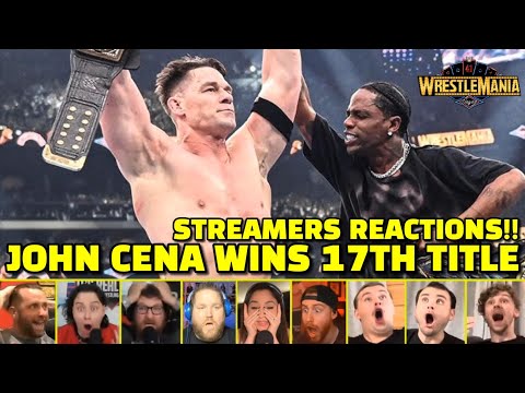 Видео: Реакция стримеров на победу Джона Сины в 17-й раз в истории WWE | WWE WrestleMania 41