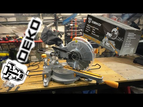 Видео: Торцовочная пила Deko DKMS2200 255 Laser. Первый взгляд.