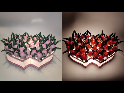 Видео: Светильник из изолона.Тюльпаны из изолона.Сердце из изолона.Светильник сердце.