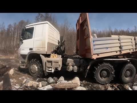 Видео: Часть 2. Дорога Хабаровск - Чара. , Mercedes 6x6
