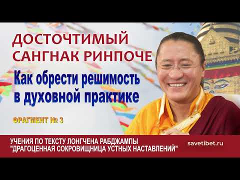Видео: Сангнак Тензин Ринпоче. Как обрести решимость в духовной практике