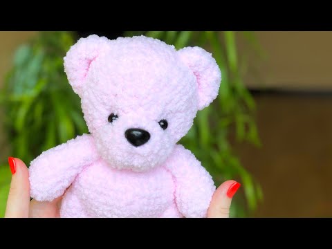 Видео: Мишка крючком из Alize softy plus. МК. Часть 3