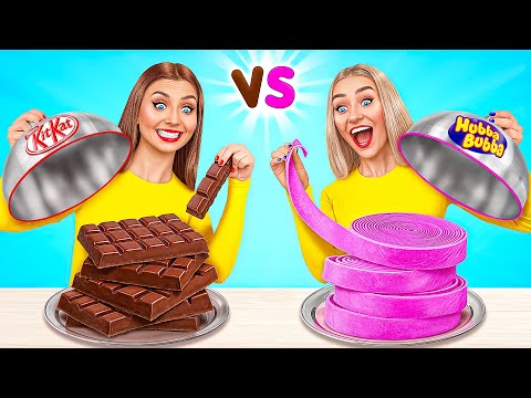 Видео: Жевательная Резинка vs Шоколадная Еда Челлендж | Битвы с Едой от Choco DO