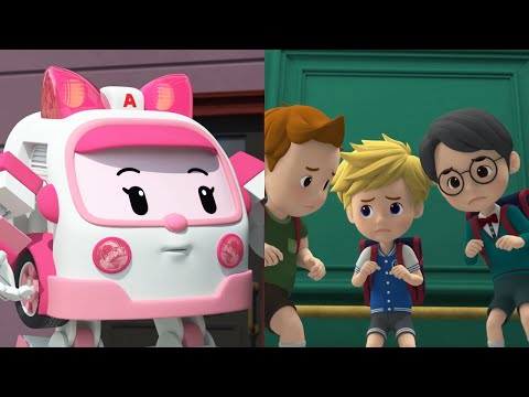 Видео: Мультфильм Робокар Поли - Если застрял в лифте  🚑 Уроки безопасности с Эмбер 🚒