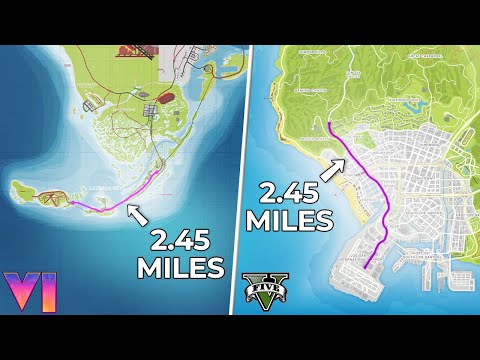 Видео: Более детальный взгляд на карту GTA 6 в сравнении с GTA 5 (она ОГРОМНАЯ)