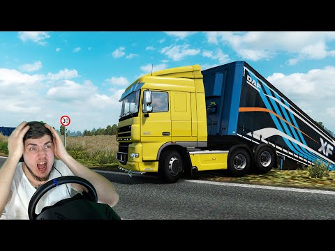 Видео: УЛЕТЕЛ С ТРАССЫ В КАЗАХСТАНЕ - ETS 2 + РУЛЬ