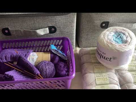 Видео: ПЕРВЫЙ ВЯЗАЛЬНЫЙ ВЛОГ: ЧТО НА СПИЦАХ? НЕБОЛЬШИЕ ПОКУПКИ ЛЕТНЕЙ ПРЯЖИ! СОДЕРЖИМОЕ ОРГАНАЙЗЕРОВ!
