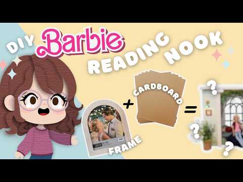 Видео: Я сделала уголок для чтения в стиле Барби из фоторамки и картона | Миниатюрная поделка своими руками