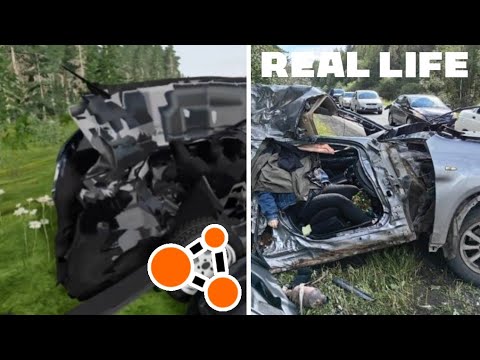 Видео: Аварии на реальных событиях в BeamNG.Drive #11
