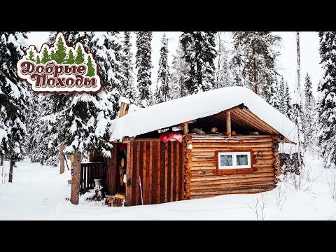 Видео: Лесная изба. На снегоходах в далёкую избу.