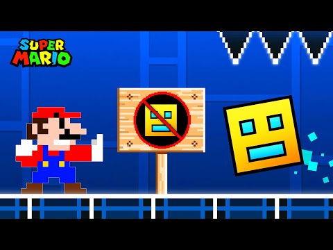 Видео: Super Mario Bros., но Geometry Dash здесь ЗАПРЕЩЕН