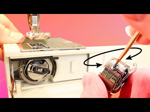 Видео: Проблемы с натяжением нити? Как отрегулировать натяжение шпульки на швейной машине с боковой загр...