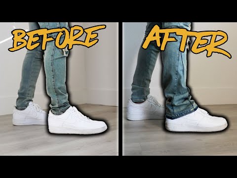 Видео: Как добавить расклешенную вставку к джинсам (объяснение) | JULIUS