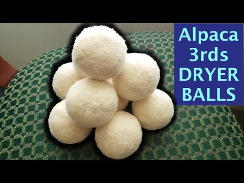Видео: Как превратить лишнюю шерсть альпаки (волокнистые отходы) в шарики для сушки